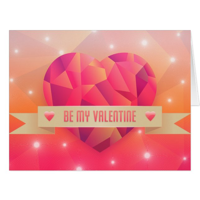 Cartão Dia de os namorados Romântico Amor Moderno (Frente horizontal)