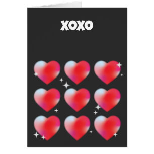 Cartão Dia de os namorados vermelho brilhante