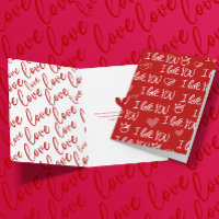 Dia de os namorados White Vermelho Eu te amo Padrã