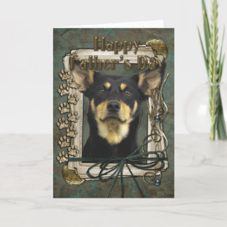 Cartão Dia de os pais - australiano Kelpie