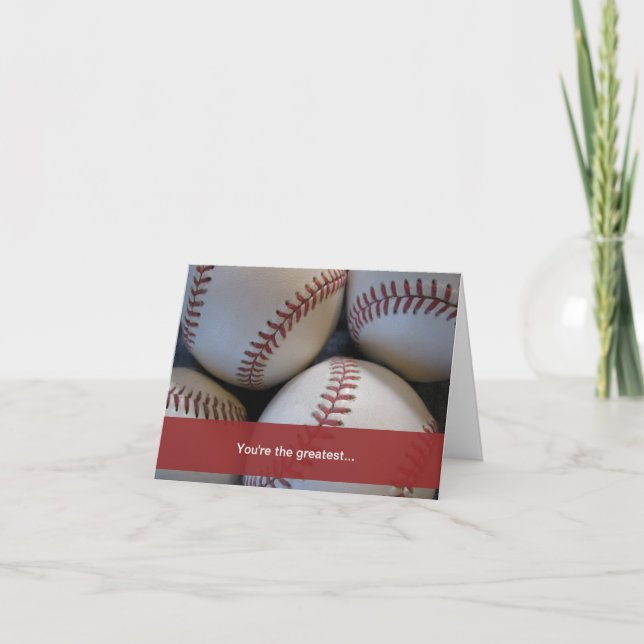 Cartão Dia de os pais, Baseball (Frente)