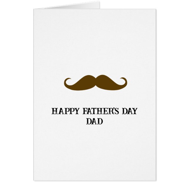 Cartão Dia de os pais Brown Mustache (Frente)