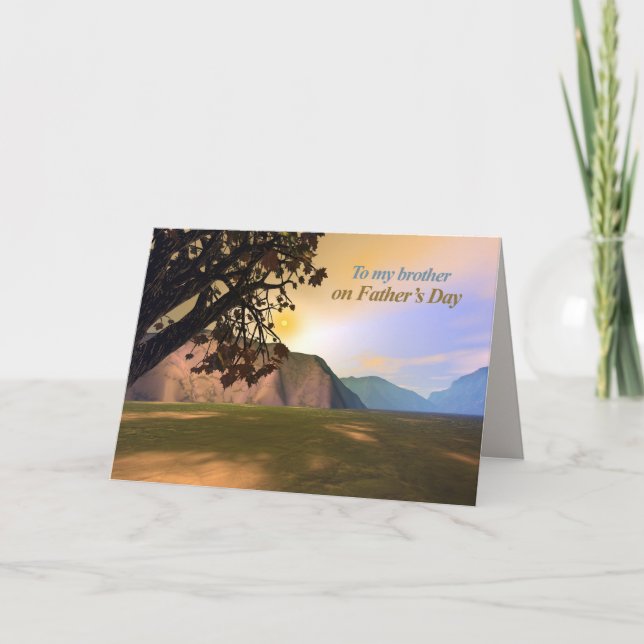 Cartão Dia de os pais Cênico para Irmão (Frente)