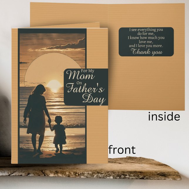 Cartão Dia de os pais de Apreciação da Mãe solteiro (Criador carregado)