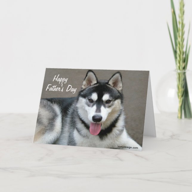 Cartão Dia de os pais de Cães Malamute no Alaska (Frente)