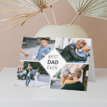 Cartão Dia de os pais de Colagem de Fotos Simples do Melh<br><div class="desc">Simples e moderno melhor cartão de Dard Ever.</div>
