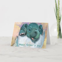 Dia de os pais De Elefante Para Bebê Que Ove