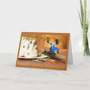 Cartão Dia de os pais de pesca