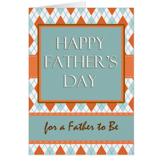 Cartão Dia de os pais de ser pai, Argyle Design (Frente)