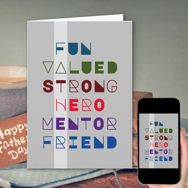 Cartão DIA DE OS PAIS de Tipografia de Definição PAI (Criador carregado)