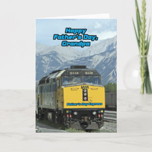 Cartão Dia de os pais de trem expresso para placa vovô