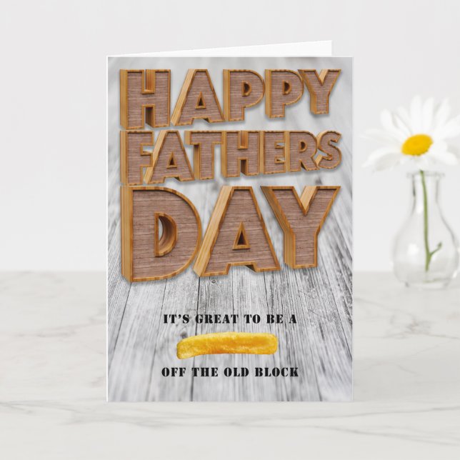 Cartão Dia de os pais Desligar O Bloco Antigo (Planta pequena)