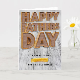 Cartão Dia de os pais Desligar O Bloco Antigo
