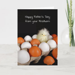 Cartão Dia de os pais do Pintinho primogênito