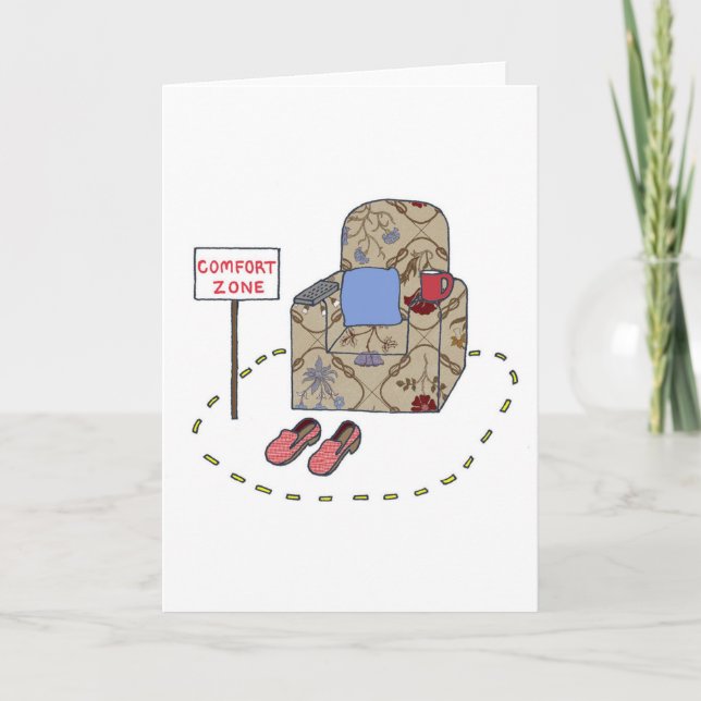 Cartão Dia de os pais Engraçado da Zona de Conforto (Frente)