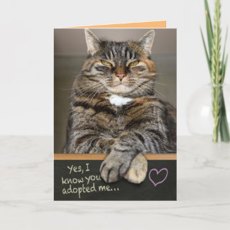 Cartão Dia de os pais Engraçado Do Gato.