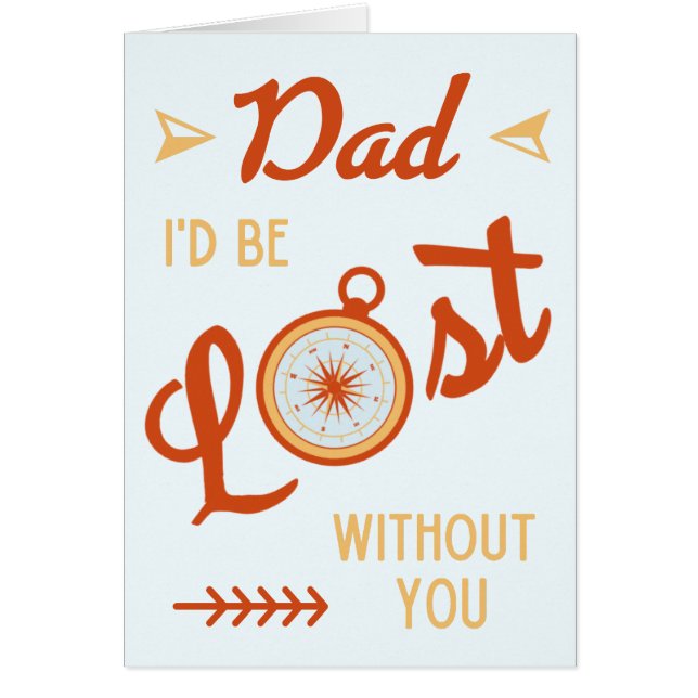Cartão Dia de os pais Engraçado Eu ficaria perdido sem vo (Frente)