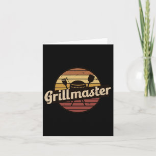 Cartão Dia de os pais engraçado Vintage Design Grillmaste