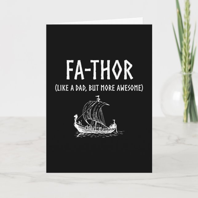 Cartão Dia de os pais Fa-Thor Engraçado (Frente)