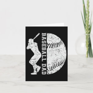 Cartão Dia de os pais Feliz De Pai De Baseball Para O Esp