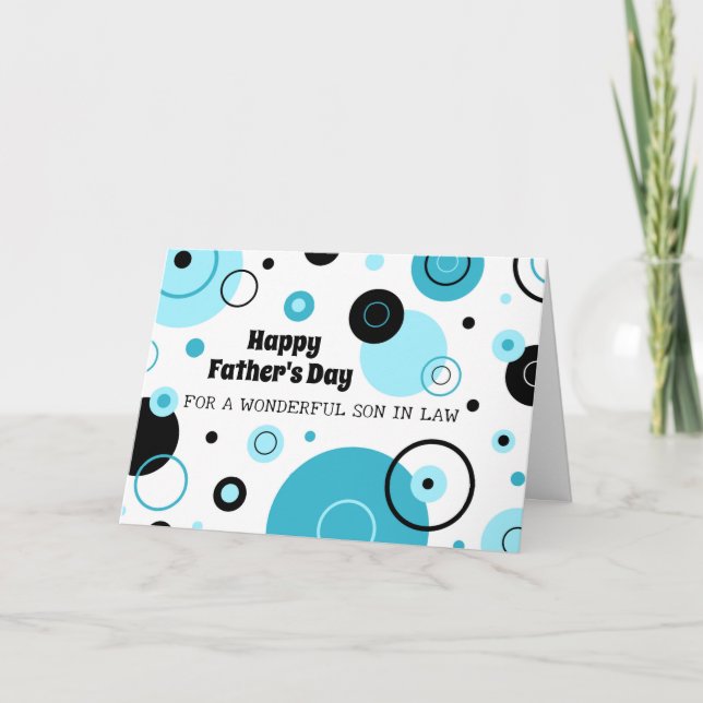 Cartão Dia de os pais Feliz do Filho Retro na Lei (Frente)