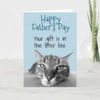 Dia de os pais Feliz do presente de gato está na c