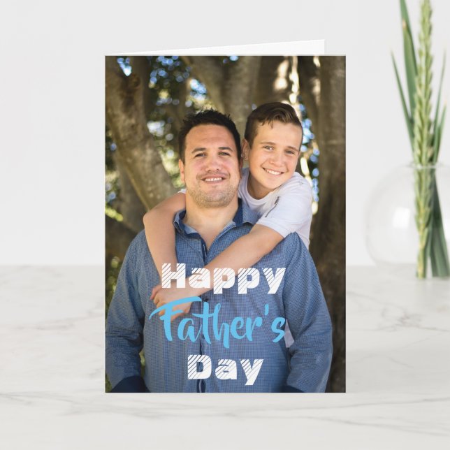 Cartão Dia de os pais feliz e personalizado. (Frente)