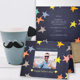 Cartão Dia de os pais feliz, foto personalizada, melhor p