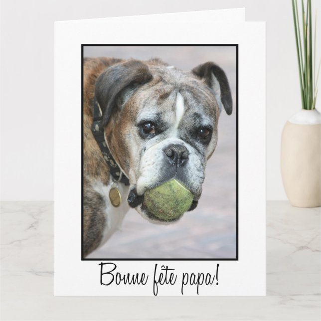 Cartão Dia de os pais Feliz Francês (Frente)