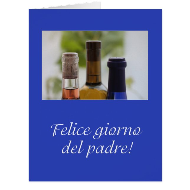 Cartão Dia de os pais Feliz Italiano (Frente)