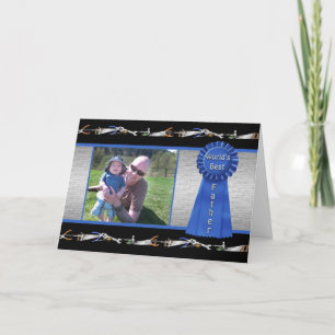 Cartão Dia de os pais feliz - melhor pai do mundo - costu