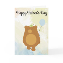 Dia de os pais Feliz - Papá Bear Card