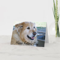 Dia de os pais Feliz para o ouro Retriever Photo