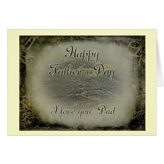 Cartão Dia de os pais Feliz - Sparrow (Frente Horizontal)