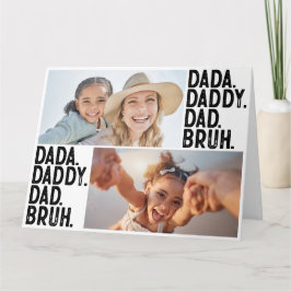 Cartão Dia de os pais FOTO Personalizada BRUH DO PAI DE P