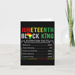Cartão Dia de os pais Incrível do Rei Negro Melanino