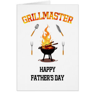 Cartão Dia de os pais mestre de grill