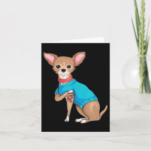 Cartão Dia de os pais Oferece Cachorro Engraçado Chihuahu