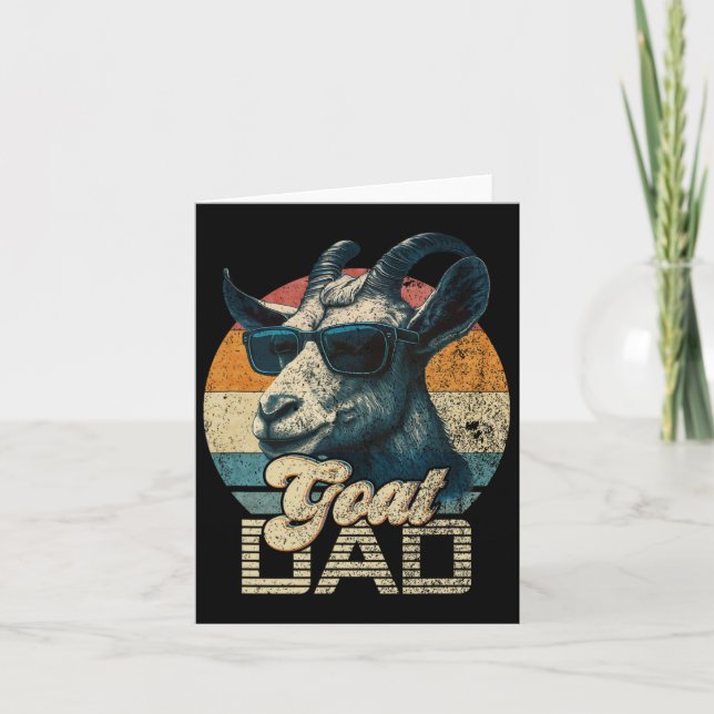 Cartão Dia de os pais Pai engraçado Pai Goat com melhor  (Frente)