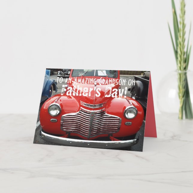 Cartão Dia de os pais para placa de chevy 1941 do Grandso (Frente)