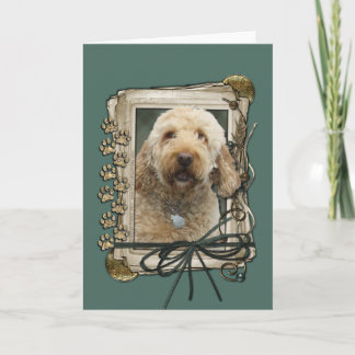 Cartão Dia de os pais - Peças de pedra - GoldenDoodle