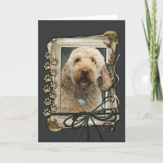 Cartão Dia de os pais - Peças de pedra - GoldenDoodle
