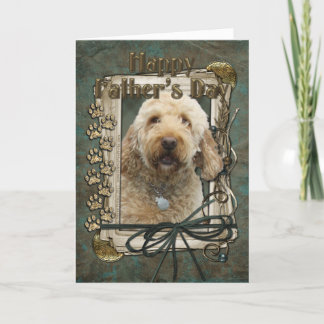 Cartão Dia de os pais - Peças de pedra - GoldenDoodle
