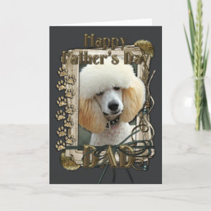 Cartão Dia de os pais - Peças Pedras - Poodle - Apricot