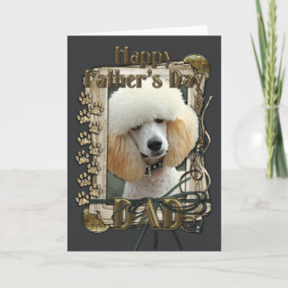 Cartão Dia de os pais - Peças Pedras - Poodle - Apricot