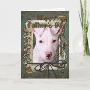 Cartão Dia de os pais - Pedras Pedras - Puppia Pitbull - 