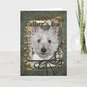 Cartão Dia de os pais - Pedras-Pedras - Terrier Terrier W