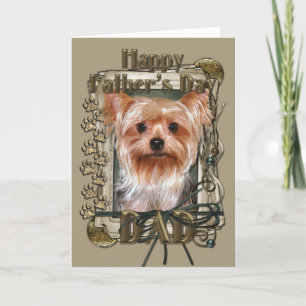 Cartão Dia de os pais - Pedras Pedras - Yorkshire Terrier