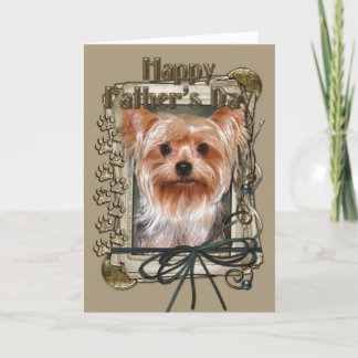 Cartão Dia de os pais - Pedras Pedras - Yorkshire Terrier