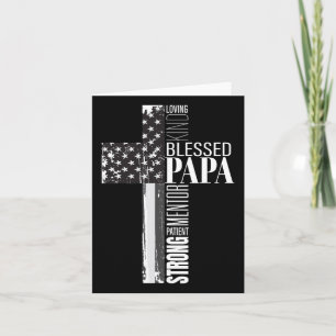 Cartão Dia de os pais Religioso Cristão de Bandeira Papa-